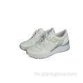 Damen Erhöhte Pure White Schuhe Freizeitsportschuhe